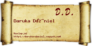 Daruka Dániel névjegykártya